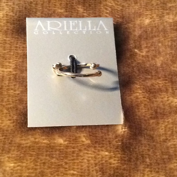 Ariella Collection Pavé Heart Silver Adjustable Ring One-Size NWT - Picture 7 of 8